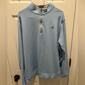 Peter Millar Alys Beach Perth Performance Quarter Zip | XL | Cottage Blue